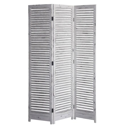 Palacedesigns 48 x 1 x 71 in. White Wood French Country Screen PA3088437
